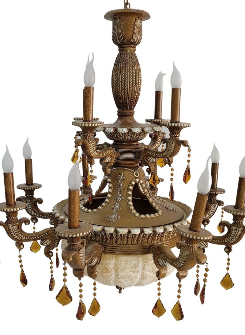 AL MASAH CRYSTAL Glass Chandelier with Crystal - D100xH110cm 