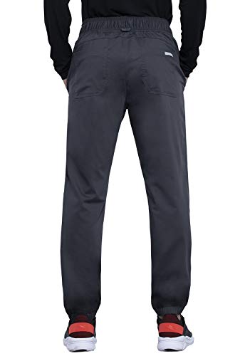 Cherokee Joggers for Men Modern Fit Scrub Pant with Drawstring Waistband, 5 Pockets, Soft 2-Way Stretch Fabric - WW012, XL, Pewter - Image 4