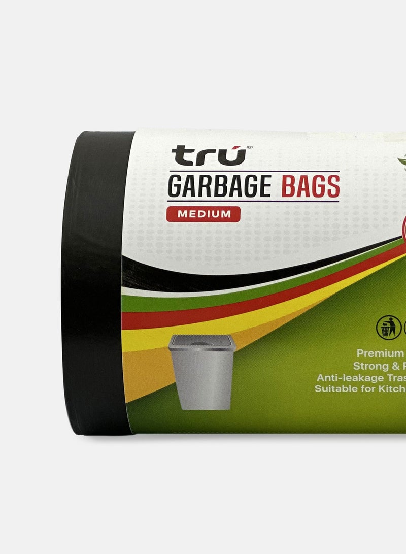 Tru Garbage Bags Compact Roll 30 Gallon (20pc x 20 Rolls) 400bags - Black - Image 5
