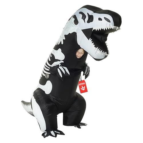 Morph Skeleton Inflatable Dinosaur Costume Kids Blow Up Dinosaur Costume Kid Inflatable Costumes for Kids - Image 1