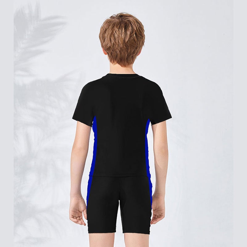 Hutun Kidsren's Swimsuit Boys' Medium and Large Kidsren's Split Training Swimsuit Boys' Swimming Trunks 2022 New Quick-Drying Suit(Royal Blue, L) - Image 5