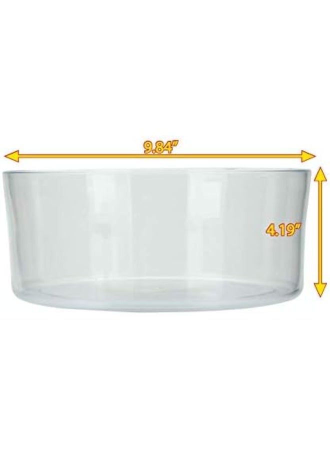 Slopper Stopper Dripless Water Bowl - Tritan Plastic Bowl Unit - for Medium Breed Dogs 21-50 Lbs, 9.84” Dia, 1 Gallon Capacity - Image 1