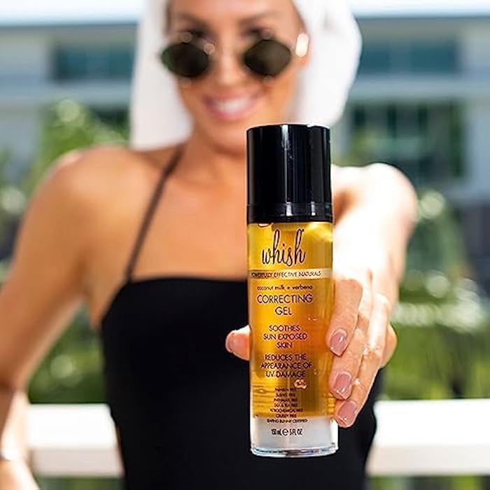 Whish Coconut Milk + Verbena Correcting Gel - Soothes sun exposed skin, reduces the appearance of UV damage, Moisturizes & Corrects with Organic Aloe & Manuka Honey - Image 5