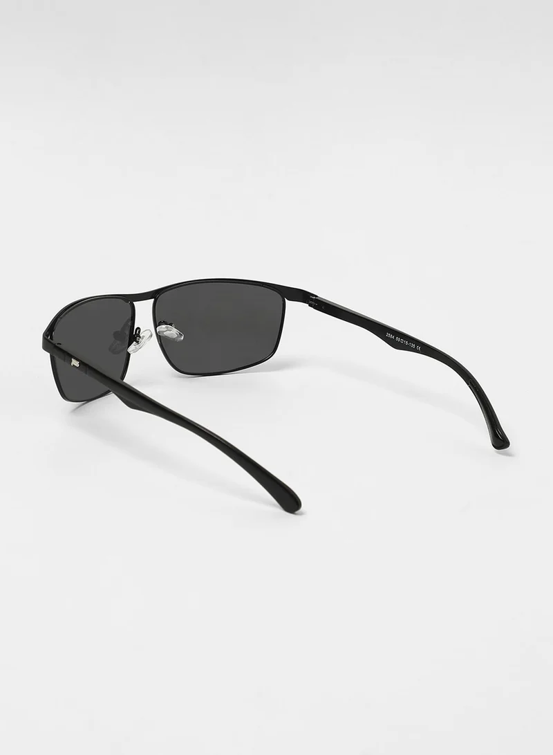 صوص هاوت The Sporty Browline Sunglasses - Onyx Black