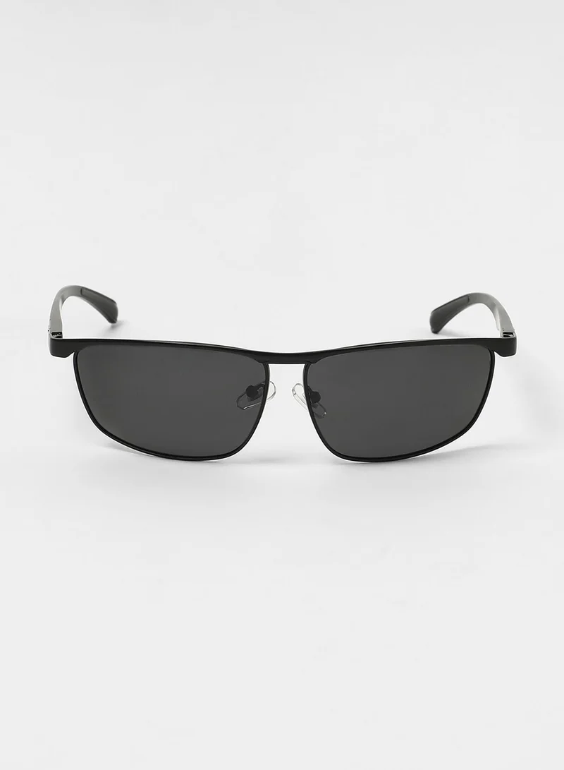 صوص هاوت The Sporty Browline Sunglasses - Onyx Black