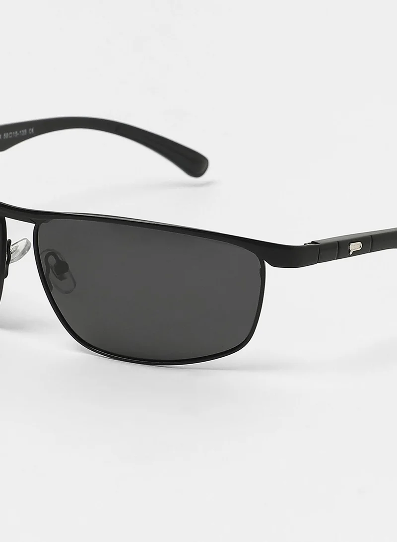 صوص هاوت The Sporty Browline Sunglasses - Onyx Black