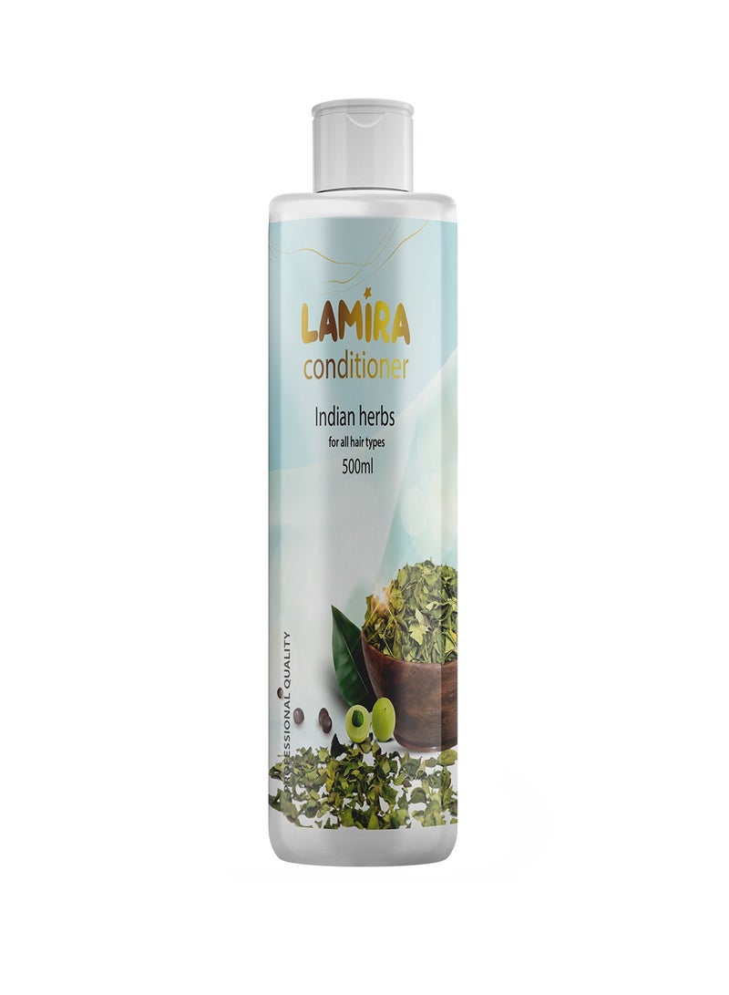 LAMIRA "Indian Herbal Hair Care Set - Shampoo 500ml, Conditioner 500ml, Hair Mask 500ml, and Serum 100ml" - Image 3