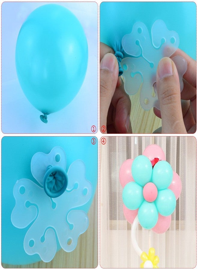 baotongle 50 pcs Portable Flower Shape Balloon Clips Holder for Wedding Event Decorations Birthday Party Supplies - Image 5