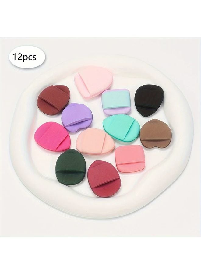 12pcs Random Color Finger Sponges For BB Cream Makeup Concealer Wet Dry Use - Image 1