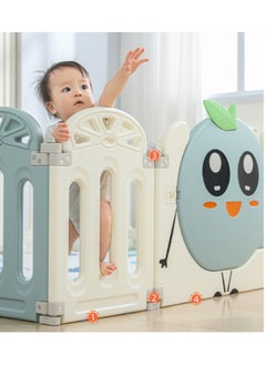 Arabest Foldable Baby Fence, Portable Foldable Deformable Multifunctional Playpen with Soft Climbing Mat,  Play Yard Home Indoor Outdoor New Pen with12+2 Panels for Infants, Toddler, Kids ( 164X124X58 CM )  - Image 2