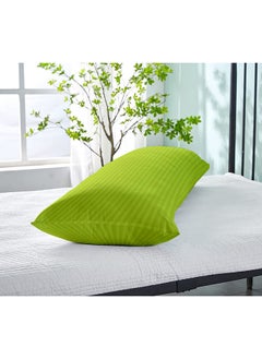 Hotel Linen Klub Krude  Long Body Pillow 1pc, Fabric: 100% Polyester 85 GSM Microfiber 1 cm Stripe Super Soft, Filling: 1300 gm Hollow Fiber Comfort, Breathable & Ultra Soft Size: 45 x 120 cm, Color: Lime  - Image 2