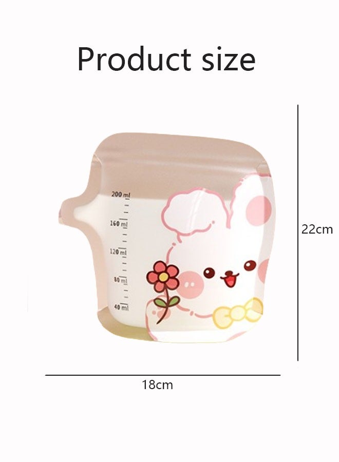 Vinnatsu Self Standing Breast Milk Storage Bags With Spout Zipper, 30 Count, 200 ML，Free Marker Pen  - Image 2