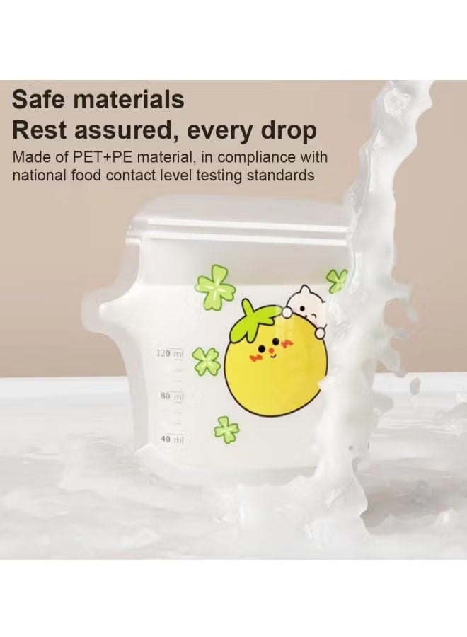 Vinnatsu Self Standing Breast Milk Storage Bags With Spout Zipper, 30 Count, 200 ML，Free Marker Pen  - Image 4