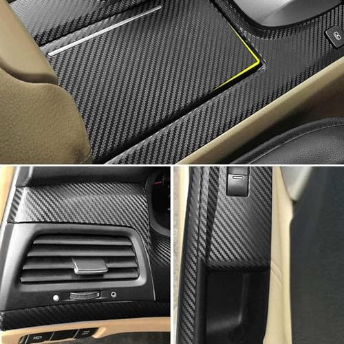 FZJDSD 29pcs Carbon Fiber Style Decor Interior Kit Cover Trim Center Console Door Window Control Panel Cover Molded Door Lock Switch Trim Compatible with Honda Accord 2008 2009 2010 2011 2012 - Image 4