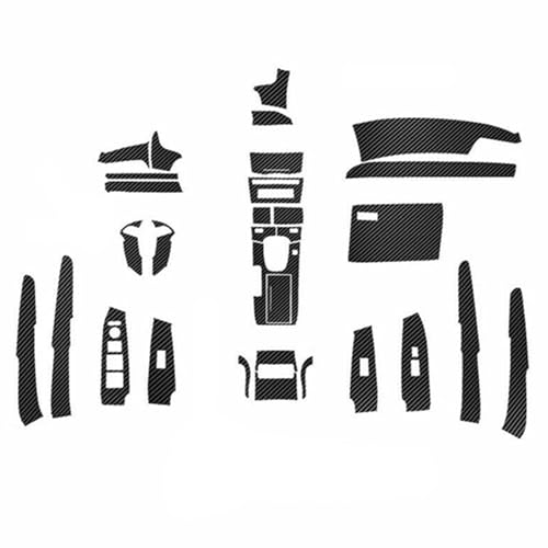 FZJDSD 29pcs Carbon Fiber Style Decor Interior Kit Cover Trim Center Console Door Window Control Panel Cover Molded Door Lock Switch Trim Compatible with Honda Accord 2008 2009 2010 2011 2012 - Image 2