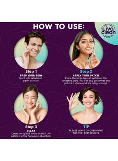 LivaClean LivaClean 50CT Large Hydrocolloid Acne Patches - for Pore Spots Nose Face Cystic Pimple Zit Patch - Big Pimple Patches Hydrocolloid Bandages Strips Stickers Pimple Patch XL Large Acne Patch Large  - Image 3