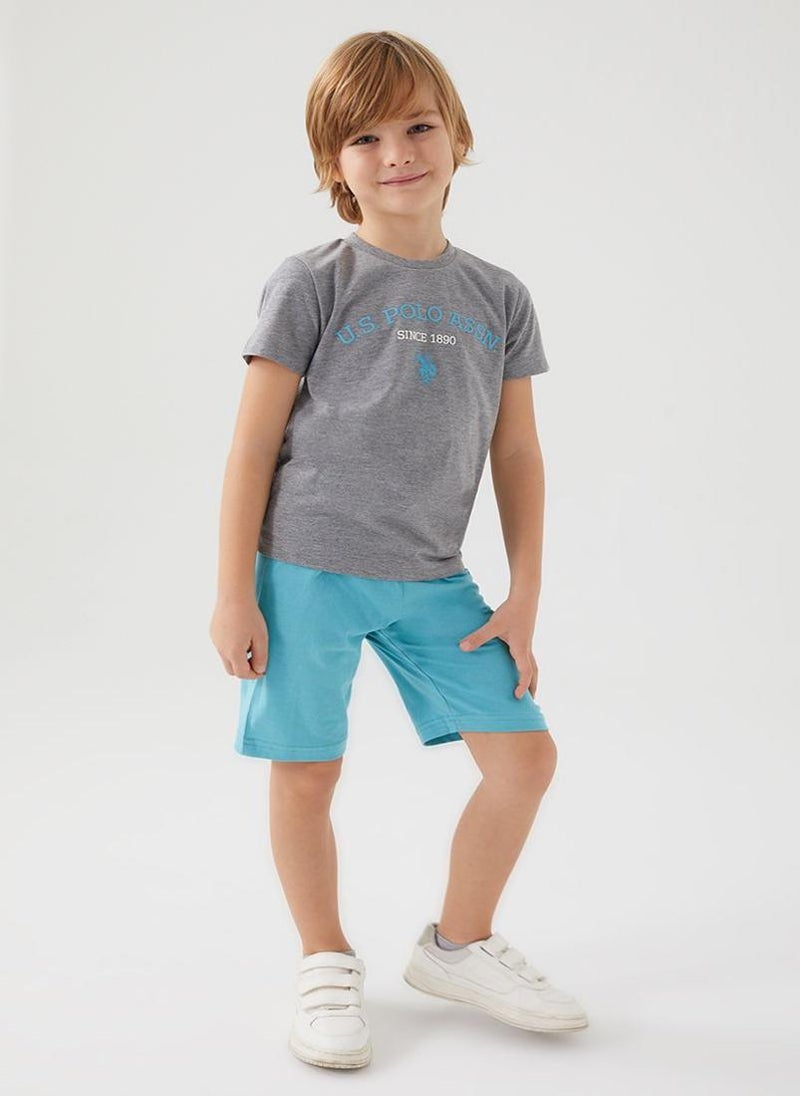 U.S. Polo Assn. U.S. Polo Assn. Boys Grey Bermuda Set  - Image 2