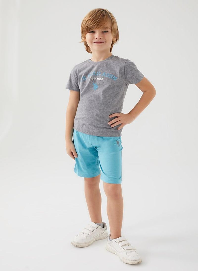 U.S. Polo Assn. U.S. Polo Assn. Boys Grey Bermuda Set  - Image 3