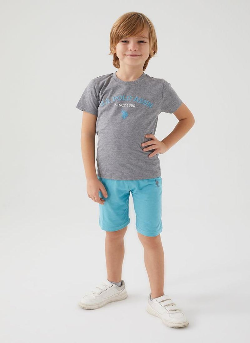 U.S. Polo Assn. U.S. Polo Assn. Boys Grey Bermuda Set  - Image 1