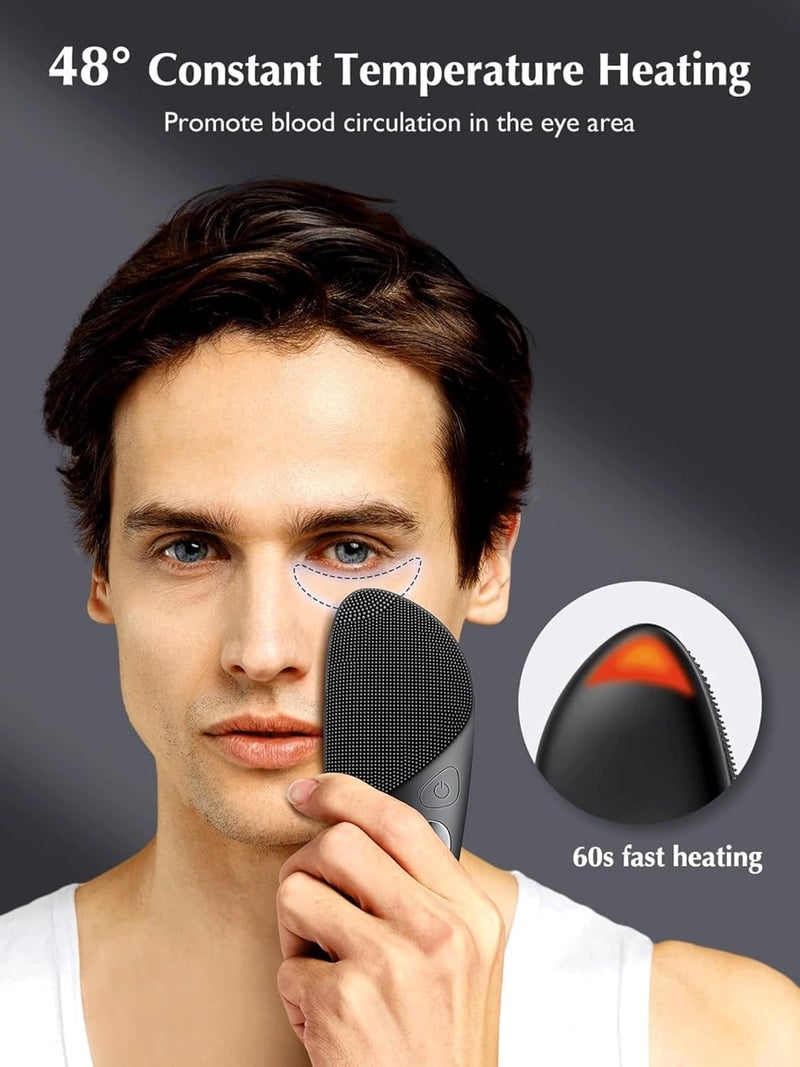 Exrp Face Scrubber Facial Cleansing Brush: Silicone Portable Waterproof Rechargeable Face Wash Brush, 4 Cleansing Modes, Electric Face Exfoliator for Men Women Cleaning, Exfoliating, Massaging - Image 3