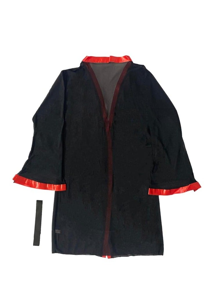 Accessorize Kingdom Women Nightwear Robe with Lace Bra Panty Lingerie Set  - Image 2