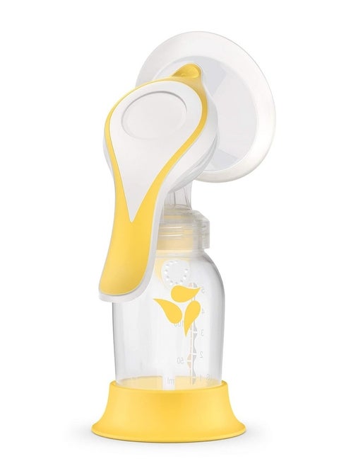 Manual breast pump with Flex Shields Harmony Single Hand for More Comfort and Expressing More Milk