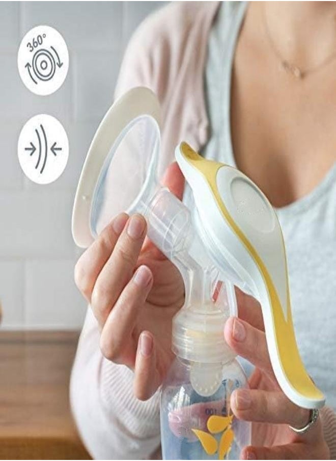 M MIAOYAN - Manual Breast Pump - Compact Swiss Design with PersonalFit Flex Shield - Image 1