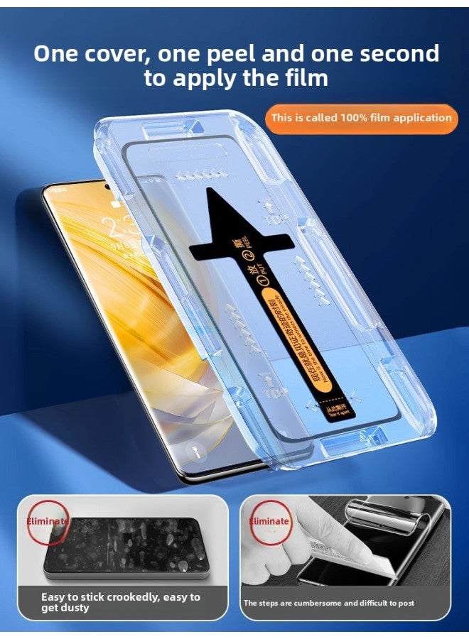 For Opporeno11 Tempered Film Reno10 Mobile Phone Film Rneo9pro Full Screen Coverage Opp7por-Colour:Full Glue Gel Film 【ultra Clear 3 Pieces ★ Bare Metal Feel】free Film Artifact-Size:OPPO Reno 10 - Image 2