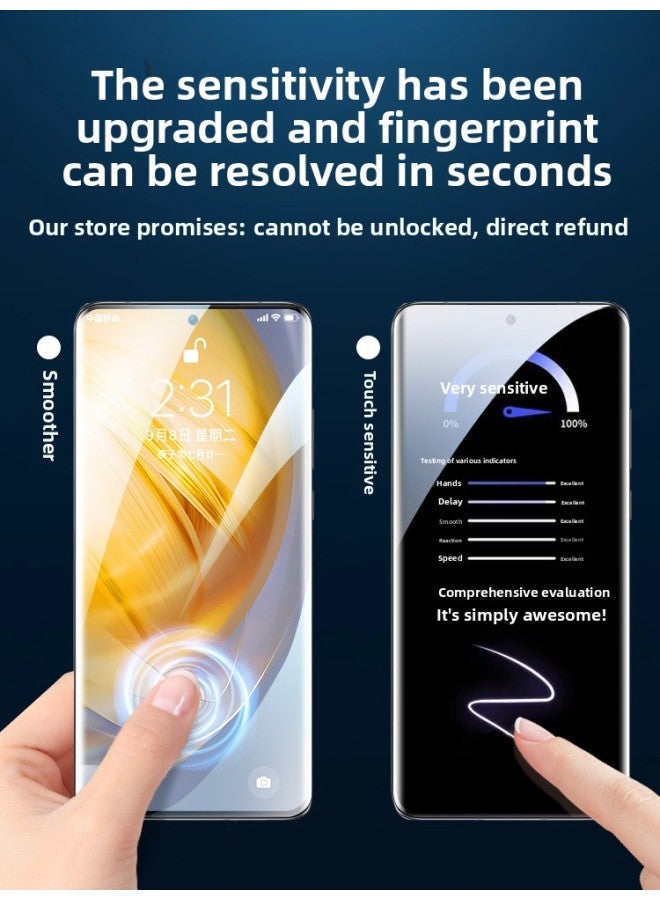 For Opporeno11 Tempered Film Reno10 Mobile Phone Film Rneo9pro Full Screen Coverage Opp7por-Colour:Full Glue Gel Film 【ultra Clear 3 Pieces ★ Bare Metal Feel】free Film Artifact-Size:OPPO Reno 10 - Image 5