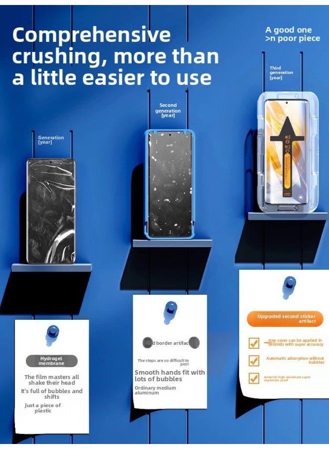 For Opporeno11 Tempered Film Reno10 Mobile Phone Film Rneo9pro Full Screen Coverage Opp7por-Colour:Full Glue Gel Film 【ultra Clear 3 Pieces ★ Bare Metal Feel】free Film Artifact-Size:OPPO Reno 10 - Image 3