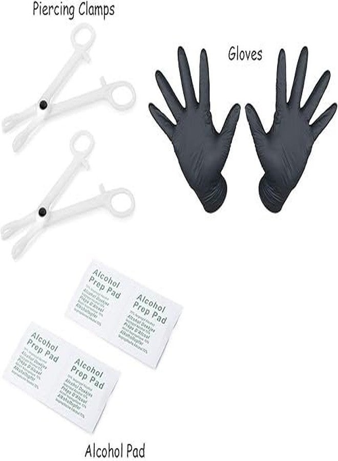 SHIELD PLUS Piercing Kit Stainless Steel Belly Tongue Tragus Nipple Lip Nose Ring Body Jewelry (74 Pieces) - Image 5