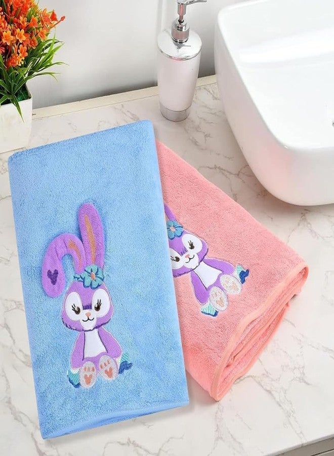 BEDSHED Microfiber Kids Bath Towels Quick Dry Super Absorbent Super Soft Bath Towel for Babies Toddler-Baby Towel for Boys and Girls (Blue/Pink, Pack of 2) - Image 1