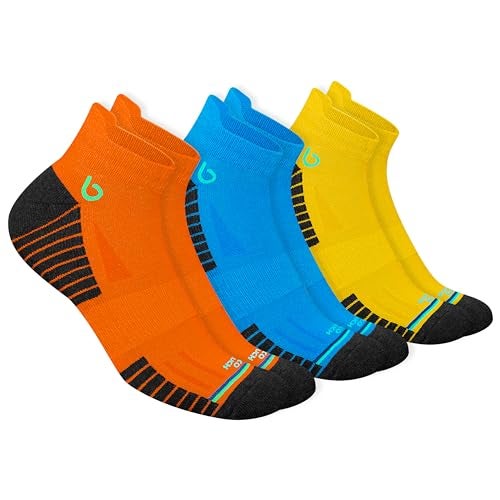 BAMBOS Bamboo Fibre Bamboo Ankle Length Socks For Men Anti-Microbial Ultra Soft Padded Ankle Socks, Pack Of 3 Multicoloured - Image 3