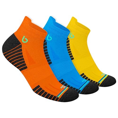 BAMBOS Bamboo Fibre Bamboo Ankle Length Socks For Men Anti-Microbial Ultra Soft Padded Ankle Socks, Pack Of 3 Multicoloured - Image 1