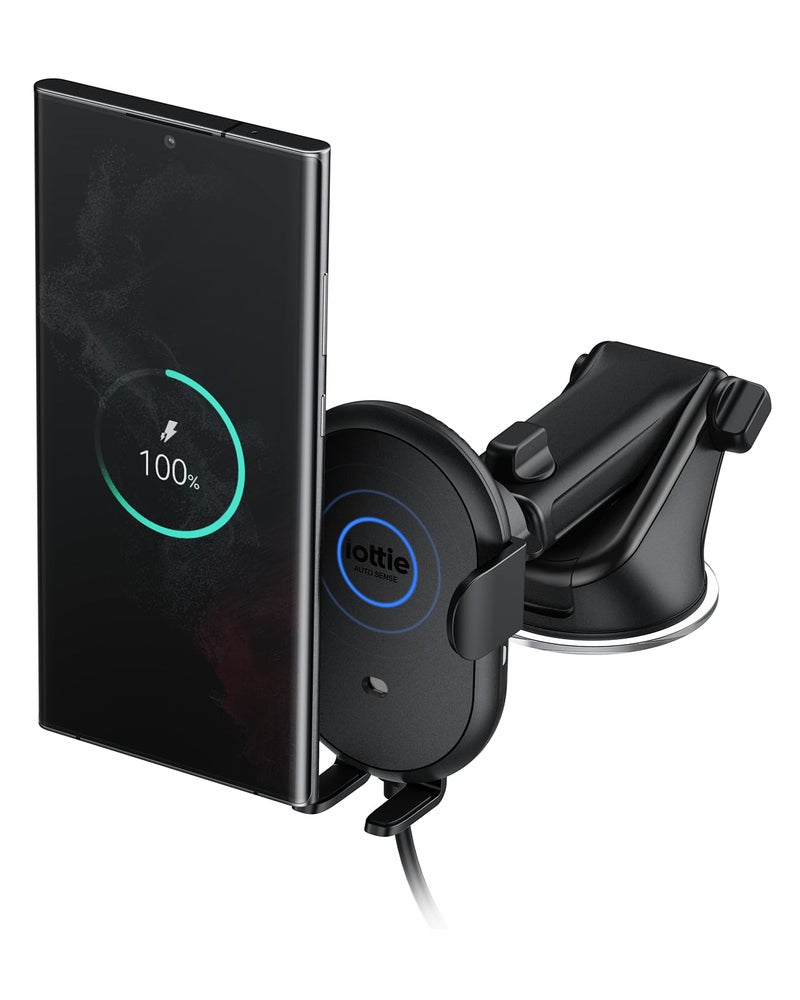 iOttie Auto Sense 2 Dash & Windshield Car Phone Holder with Qi Wireless Charging – Auto Clamping Phone Mount & Charger for iPhone, Google Pixel, Samsung Galaxy, Huawei, LG (Adapter Not Included) - Image 1