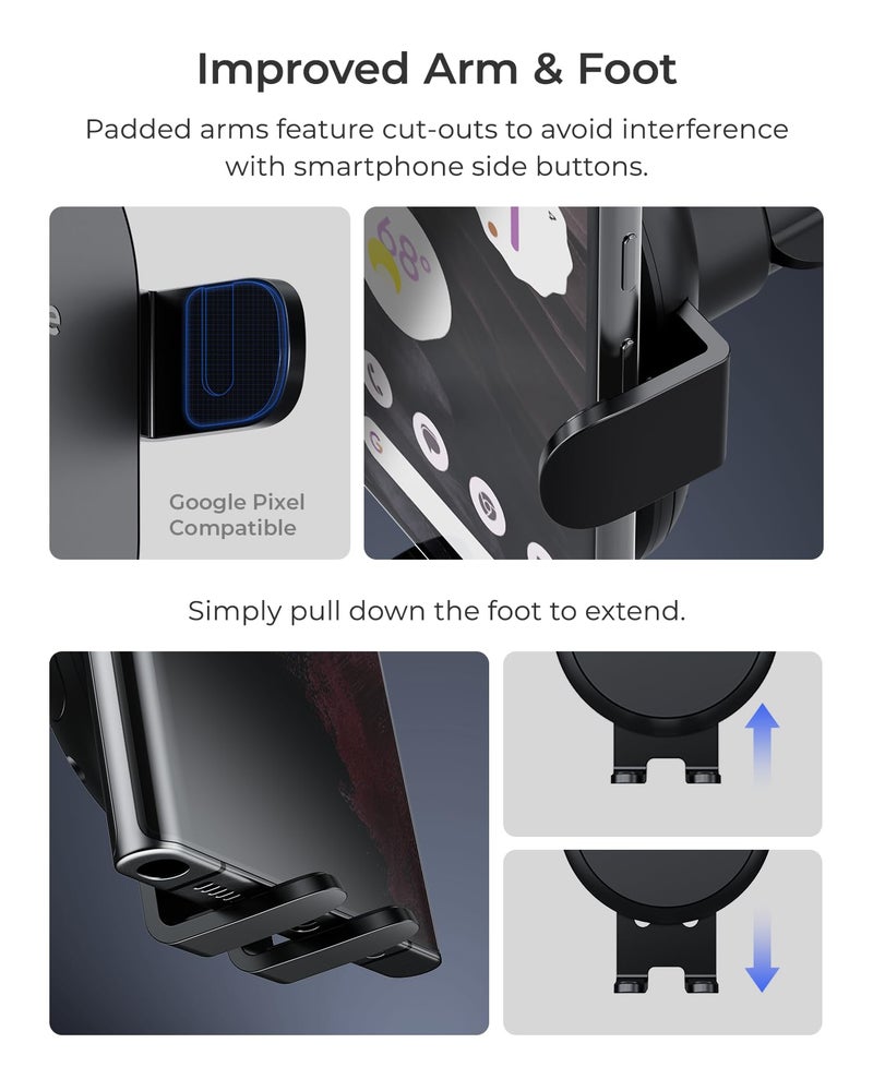 iOttie Auto Sense 2 Dash & Windshield Car Phone Holder with Qi Wireless Charging – Auto Clamping Phone Mount & Charger for iPhone, Google Pixel, Samsung Galaxy, Huawei, LG (Adapter Not Included) - Image 5