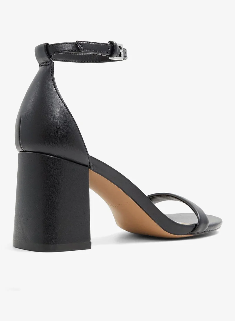 Call it Spring BLACK Elianaa Ankle Strap Heeled Sandals for Women | Best Price UAE