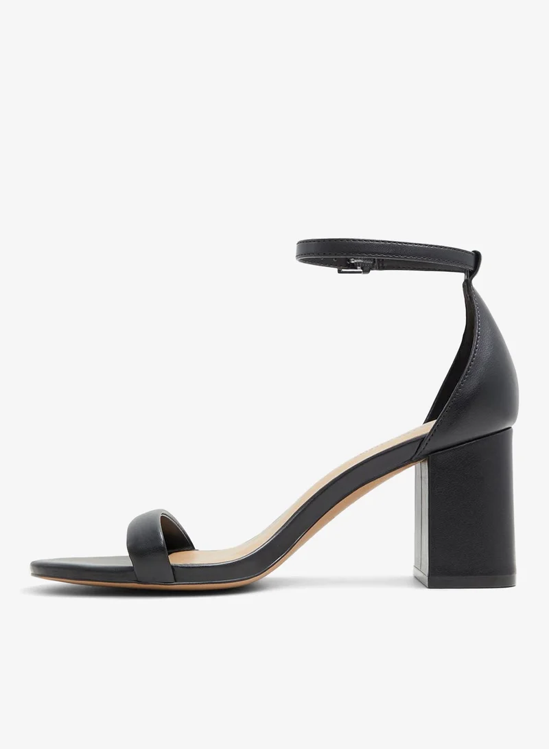 Call it Spring BLACK Elianaa Ankle Strap Heeled Sandals for Women | Best Price UAE