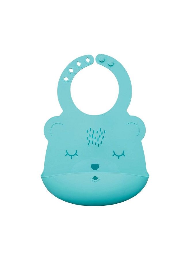 Tiny Twinkle Roll Up Silicone Bib Soft Durable Easy Clean Waterproof Silicone Bibs With Food Catcher (Mint Infant) - Image 1