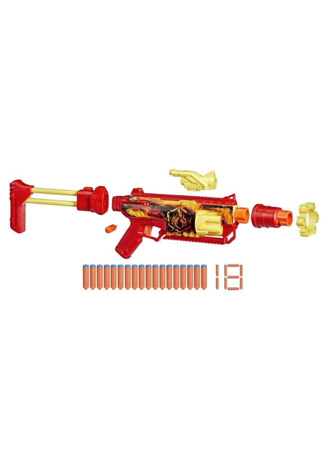 Nerf Loadout FlareFusion Blaster includes 18 Nerf N1 Darts | 3 Interchangeable Attachments for 8+ Years | G3142 - Image 1