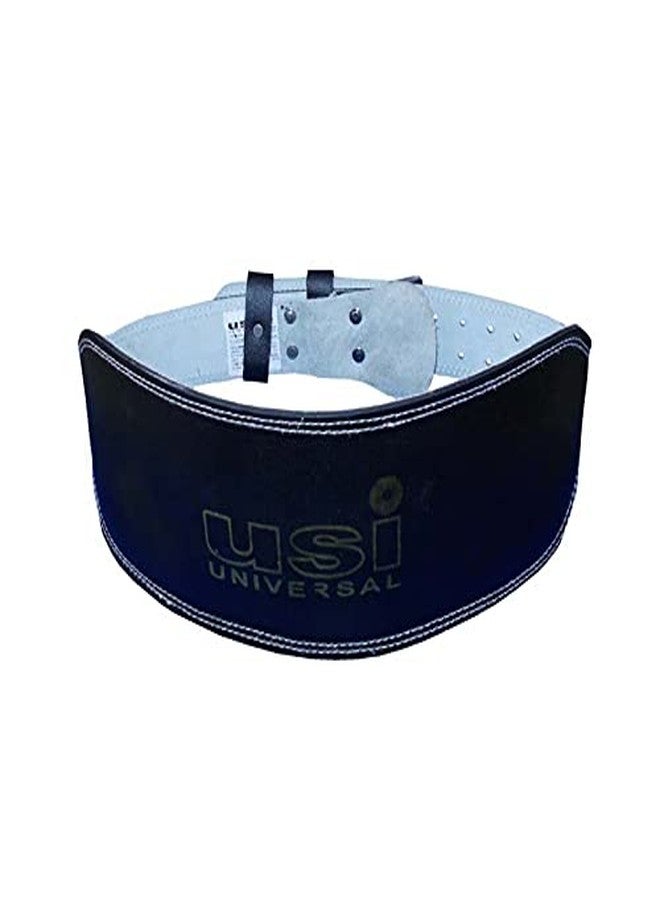 USI UNIVERSAL Weight Lifting Belt, 790SL6 (6 Inch Wide, Black, Small Size) Padded, Leather & Metal Construction, Suede Leather Lining, Weight Belt for Deadlift, Squat for Men, Women - Image 1