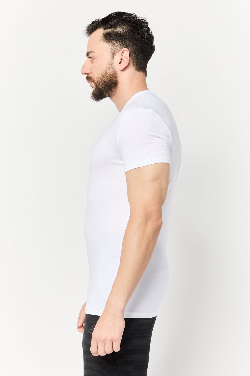 Tommy John Men 2 Pieces Crew Neck Short Sleeve Plain T-shirt, White - Image 3