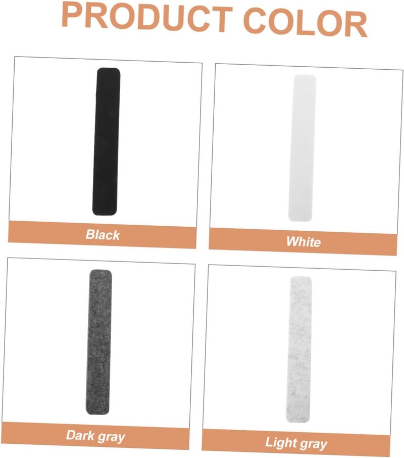 Gadpiparty 8Pcs Self Adhesive Felt Bulletin Board Strips for Wall Decor Notice Board Strips for Office and Classroom Easy Installation Versatile Use Light Grey - Image 5
