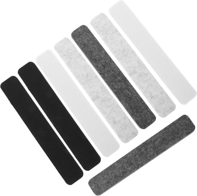 Gadpiparty 8Pcs Self Adhesive Felt Bulletin Board Strips for Wall Decor Notice Board Strips for Office and Classroom Easy Installation Versatile Use Light Grey - Image 1