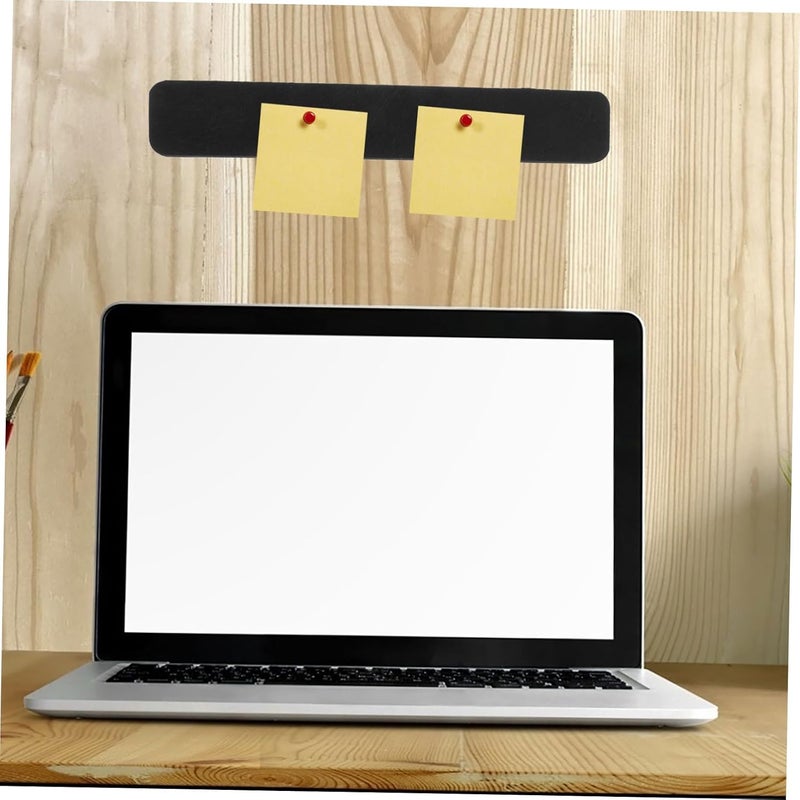 Gadpiparty 8Pcs Self Adhesive Felt Bulletin Board Strips for Wall Decor Notice Board Strips for Office and Classroom Easy Installation Versatile Use Light Grey - Image 2