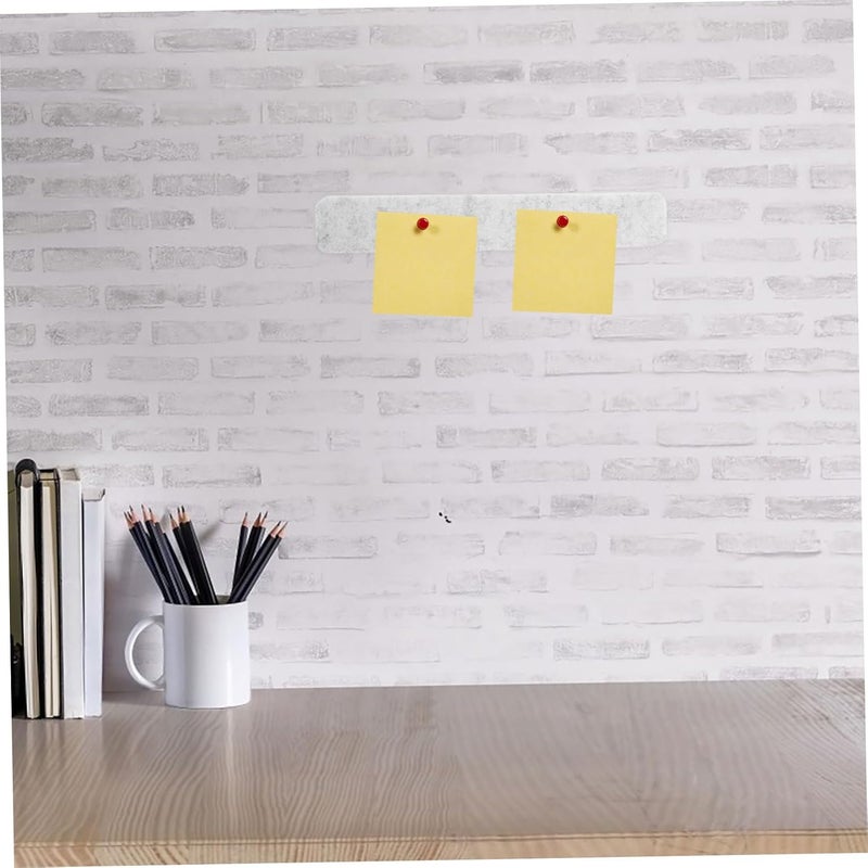 Gadpiparty 8Pcs Self Adhesive Felt Bulletin Board Strips for Wall Decor Notice Board Strips for Office and Classroom Easy Installation Versatile Use Light Grey - Image 4