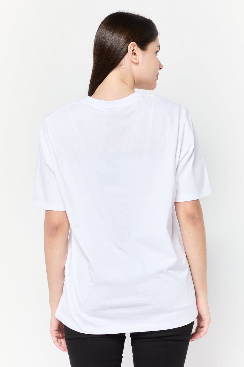 Marilyn Monroe Women Crew Neck Short Sleeves Graphic Print T-Shirt, White - Image 3