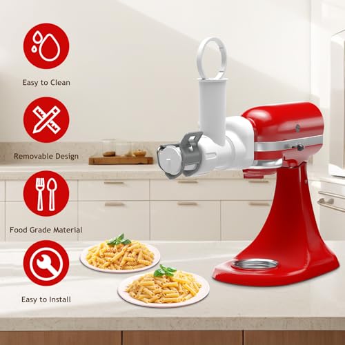 ZACME Pasta Maker Attachment for Kitchenaid Stand Mixer with 6 Different Shapes of Pasta Outlet, Durable Kitchenaid Accessories and Attachments, Dishwasher Safe - Image 3