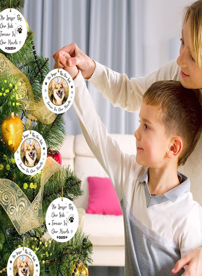 JUESMOS Picture Frame Dog Memorial Christmas Ornaments 2025 Dog Memorial Ornaments for Christmas Tree No Longer by Our Side Forever in Our Hearts Remembrance Gifts for Loss of Pet - Image 4
