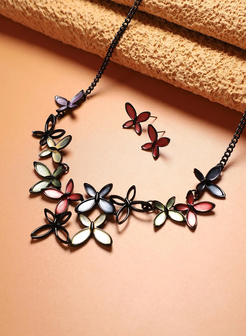 SOHI Butterfly Artificial Jewellery Set